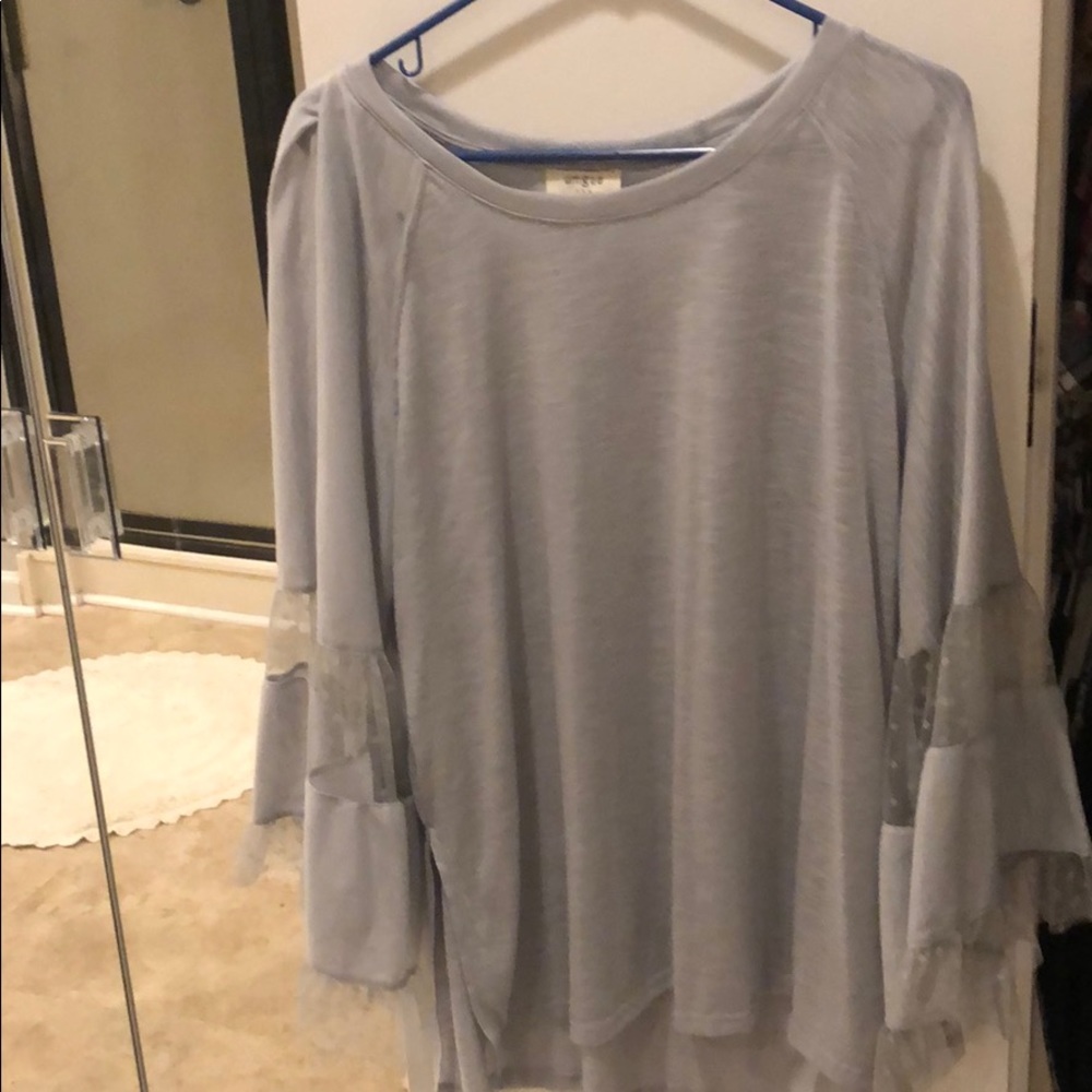 Powder Grey blue top
